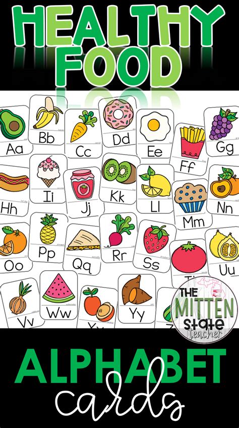 Healthy Food Alphabet Posters and Flashcards | Alphabet poster, Food ...