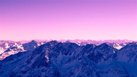 Pink Sky Mountains 4K HD desktop wallpaper : Widescreen : High ...