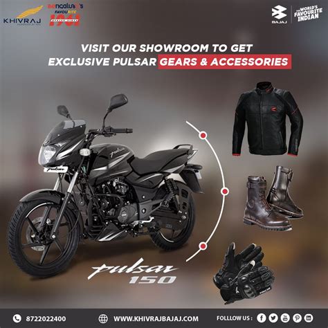 Gears & Accessories | Pulsar, Marketing poster, Bike accessories