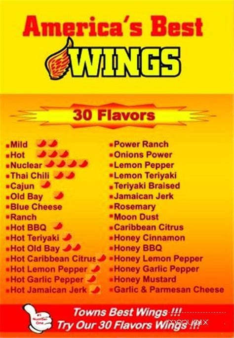 america's best wings menu wing flavors - Kyoko Hagan