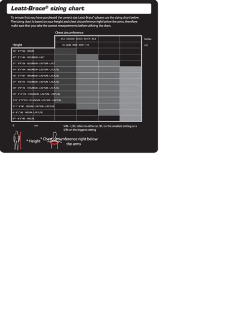 Leatt-Brace Size Chart printable pdf download