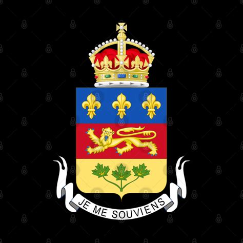 The coat of arms of Quebec - armoiries du Québec - Quebec - Pin | TeePublic