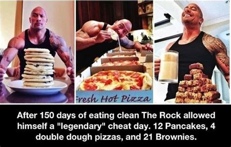 Dwayne The Rock Johnson’s Legendary Cheat Day With Pancakes, Pizza, & Brownies