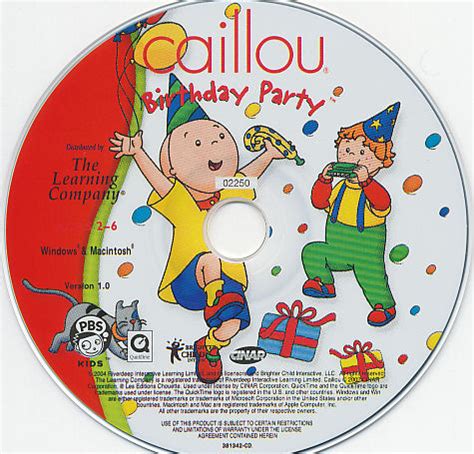 Caillou BIRTHDAY PARTY & MAGIC PLAYHOUSE 2 PC/MAC GAMES | eBay