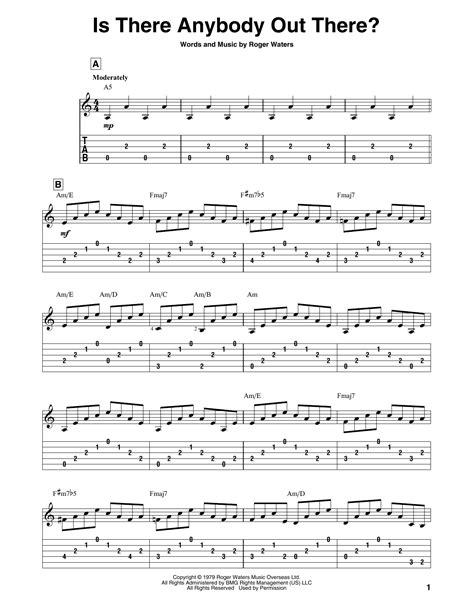 Is There Anybody Out There? by Pink Floyd - Solo Guitar - Guitar Instructor