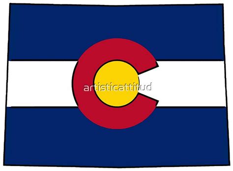 "Colorado flag state shape outline" Stickers by artisticattitud | Redbubble