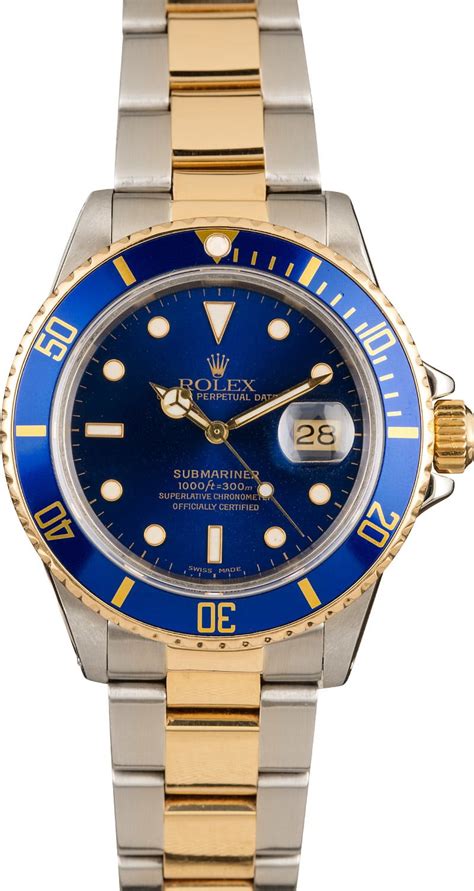 Imitation Rolex Submariner 16803 Blue Luminescent Dial JW2468