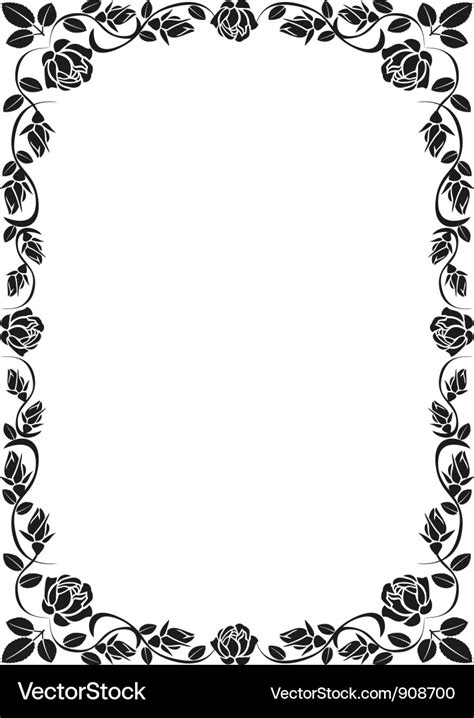 Rose frame Royalty Free Vector Image - VectorStock