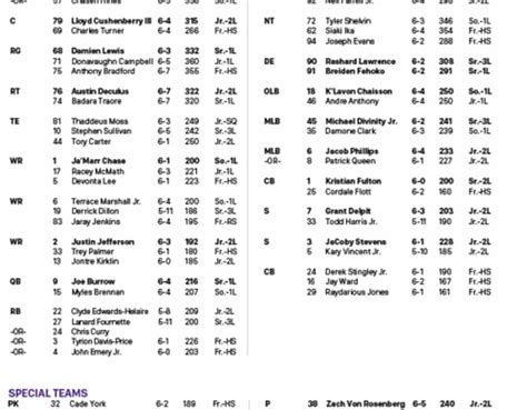 LSU releases its depth chart for the 2019 season opener - Death Valley ...