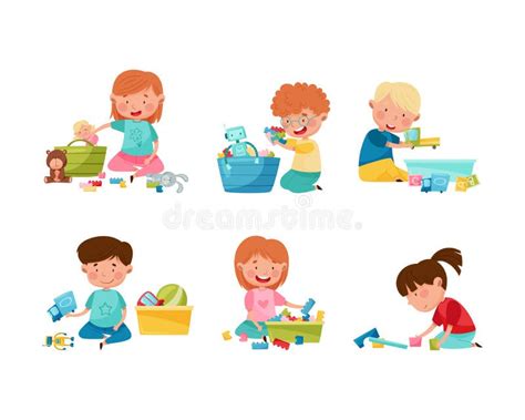 Little Girl Clean Up Toys Stock Illustrations – 14 Little Girl Clean Up ...