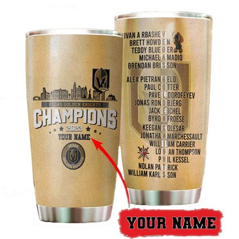 Vegas Golden Knights Stanley Cup Champions 2023 Custom Tumbler • Shirtnation - Shop trending t ...