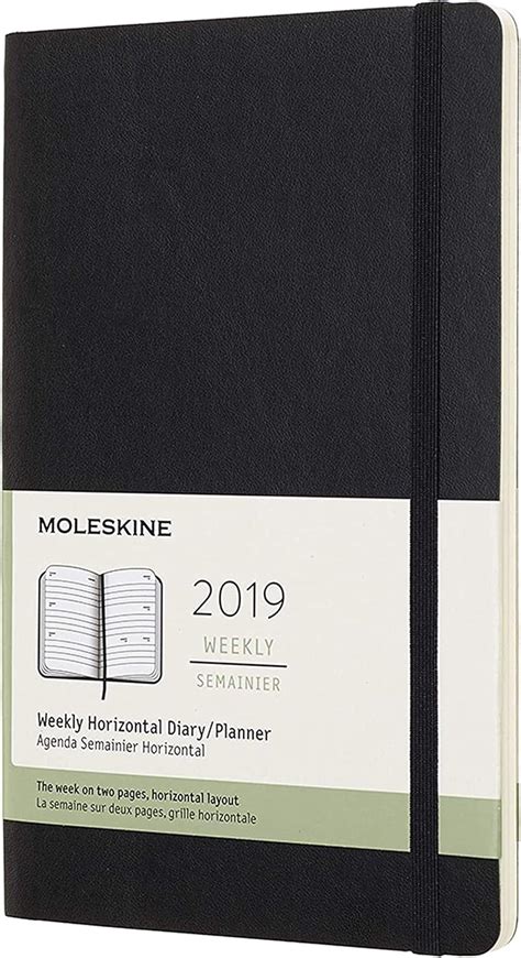 Amazon.com : Moleskine Classic 12 Month 2019 Weekly Planner, Soft Cover ...