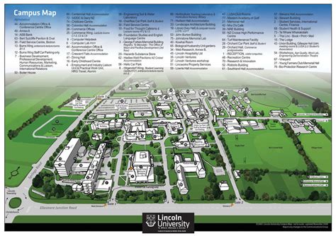 2009 Campus Map Lincoln University | Lincoln University Living Heritage: Tikaka Tuku Iho