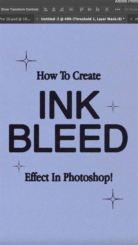 Ink Bleed Effect in Photoshop | Graphic design typography, Learning ...