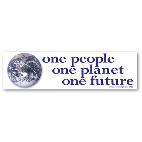 One People, One Planet Large Bumper Sticker