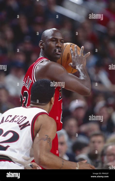 Michael Jordan of the Chicago Bulls. 1997-1998 Season Stock Photo - Alamy