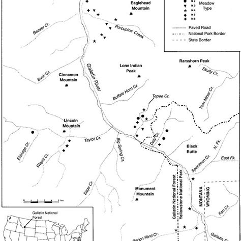 Gallatin National Forest Trail Map