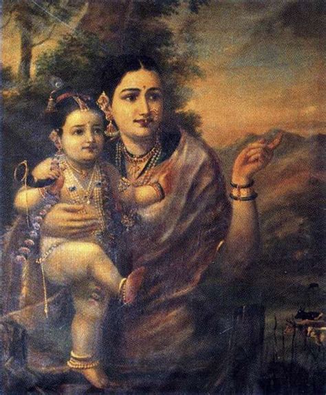 Raja Ravi Varma, Yasoda with Krishna - PICRYL - Public Domain Media ...