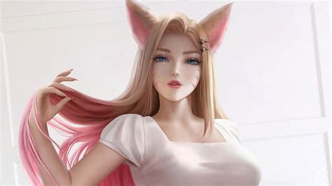 Ahri (League of Legends), Ahri, KDA Ahri, League of Legends, video oyunları, HD masaüstü duvar ...