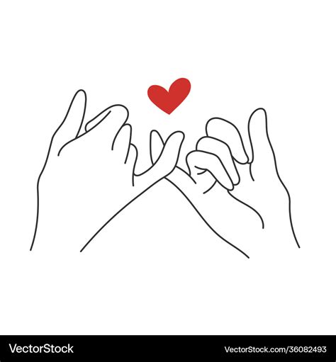 Mini heart love symbol icon a lovers hands Vector Image