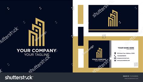 Gold Real Estate Logo Design Business Stock Vector (Royalty Free ...