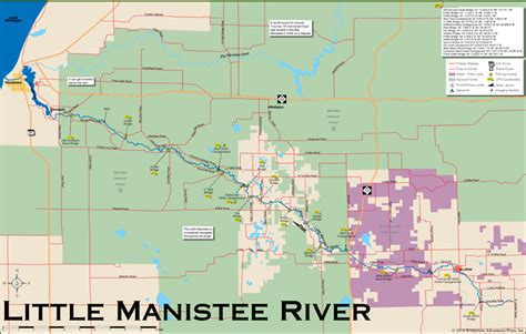 Little Manistee River 11x17 Map [8320055-WAP] - $9.95 : Wilderness Adventures Press, Inc ...