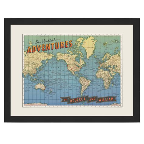 Push Pin Travel Map World Wide Adventures | Wendy Gold