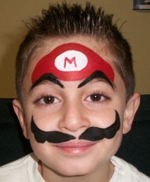 Mario Face Painting