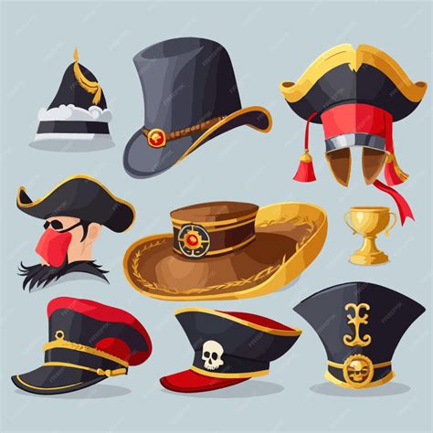 Premium Vector | Pirate hats vector