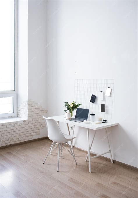 Premium Photo | Stylish white professional office interior minimalist ...