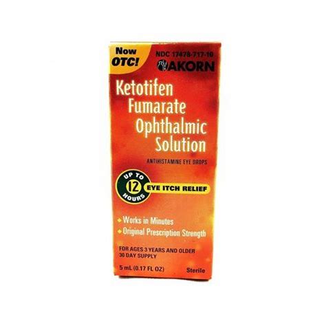 Ketotifen Fumarate Eye Drops Age Group: Suitable For All Ages at Best ...