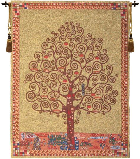 Gustav Klimt Tree of Life III Belgian Wall Tapestry