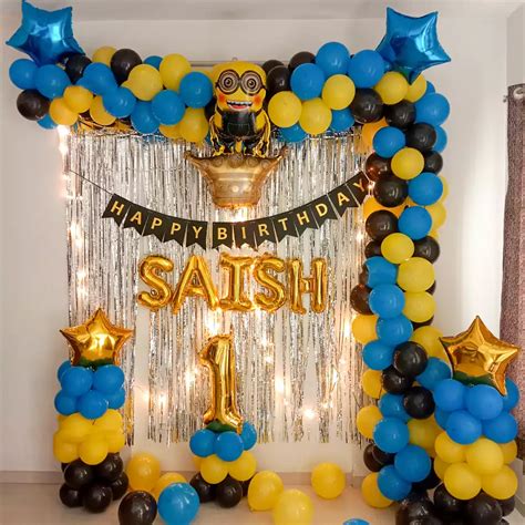 Minion Birthday Party Decor | Balloon Decoration in Hyderabad | TogetherV