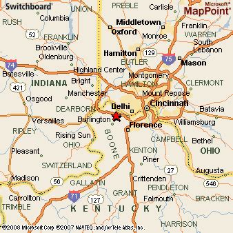 Hebron, Kentucky Area Map & More