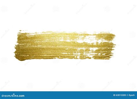 Gold paint brush stroke. stock image. Image of christmas - 63013285