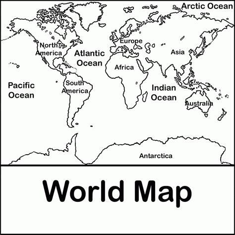 World Map Coloring Pages World Map Printable World Map Coloring Page ...