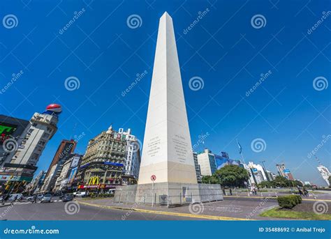 The Obelisk (El Obelisco) in Buenos Aires. Editorial Photography ...