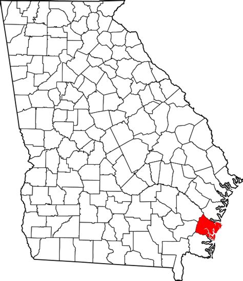 Image: Map of Georgia highlighting Glynn County