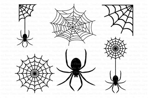 Spiders and Spider Web SVG files for Silhouette Cameo and Cricut. By ...