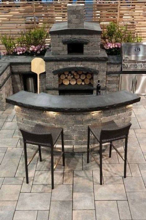 34 The Best Backyard Fireplace Ideas Suitable For All Season | Small outdoor kitchens, Diy ...