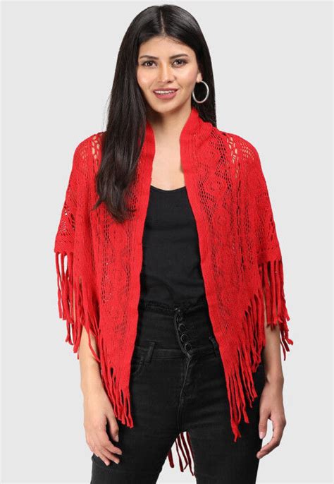 Buy Knitted Crochet Scarves in Red Online : BKJ170 - Utsav Fashion