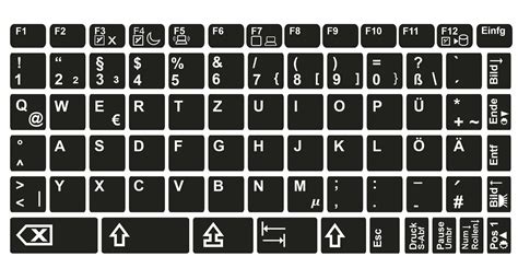 Tastaturaufkleber DEUTSCH (QWERTZ), grosse Tasten - TASTATURAUFKLEBER für Ihren PC, Notebook ...