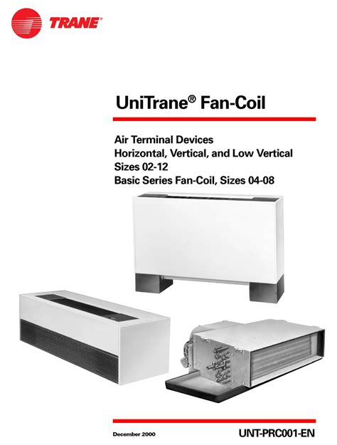 TRANE UNITRANE FAN-COIL INSTALLATION OPERATION & MAINTENANCE Pdf Download | ManuaLib