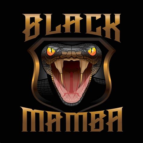 Premium Vector | Black Mamba Mascot Logo Design