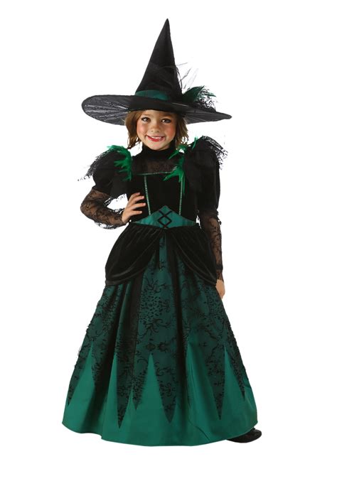 Girls Emerald Witch Costume