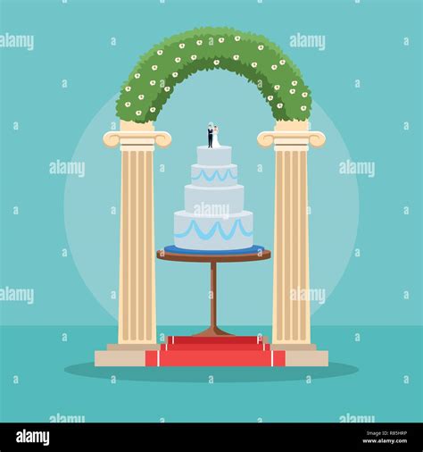 Wedding cake cartoon Stock Vector Image & Art - Alamy