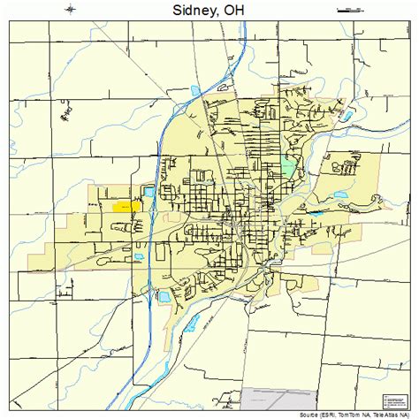 Sidney Ohio Street Map 3972424