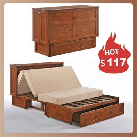 A stand-up cabinet change a queen-size bed in mere seconds | Cabinet bed, Queen size bedding ...