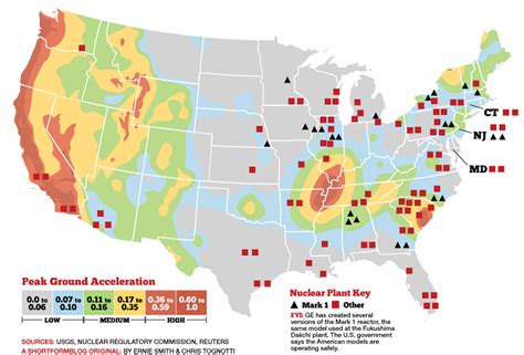 US Nuclear Reactors vs Fault Line Map: This Map Shows Where Earthquakes Could Result in Nuclear ...