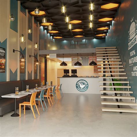 3D modern burger food interior design - TurboSquid 1422445